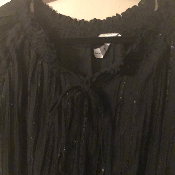 Harvé benard Black Peasants Blouse - Picture 1 of 4